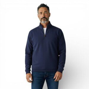 Tommy Bahama Men's 1/4 Zip Pullover Long Sleeve Sweater Size XL Blue Rib Knit